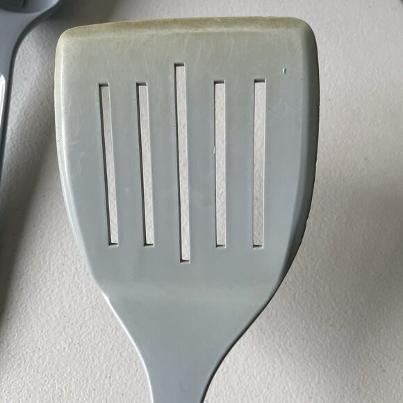 Vintage King Kraft Nylon Slatted Spatula Turner Cooking Spoons Blue Lot of 3 USA - Picture 5 of 11
